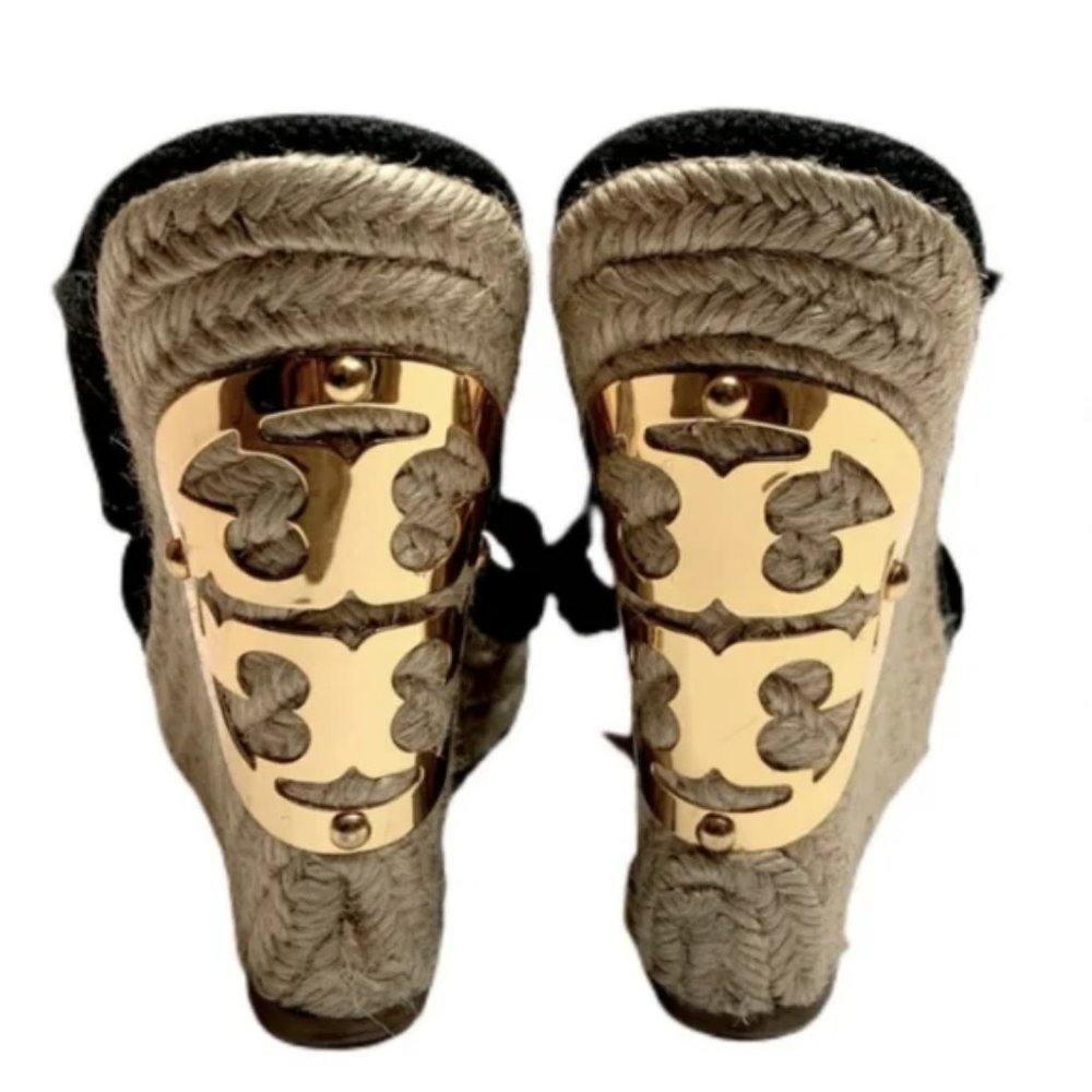Tory Burch Kristen Espadrille Wedges size 6 1/2 - Picture 3 of 11